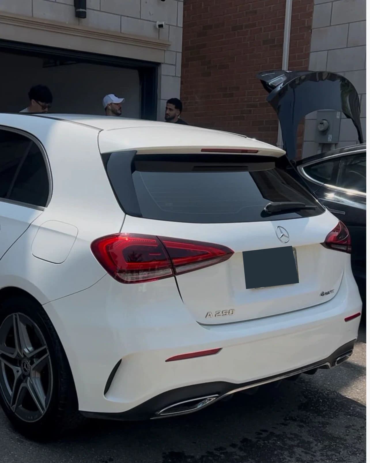 White Mercedes after exterior detailing