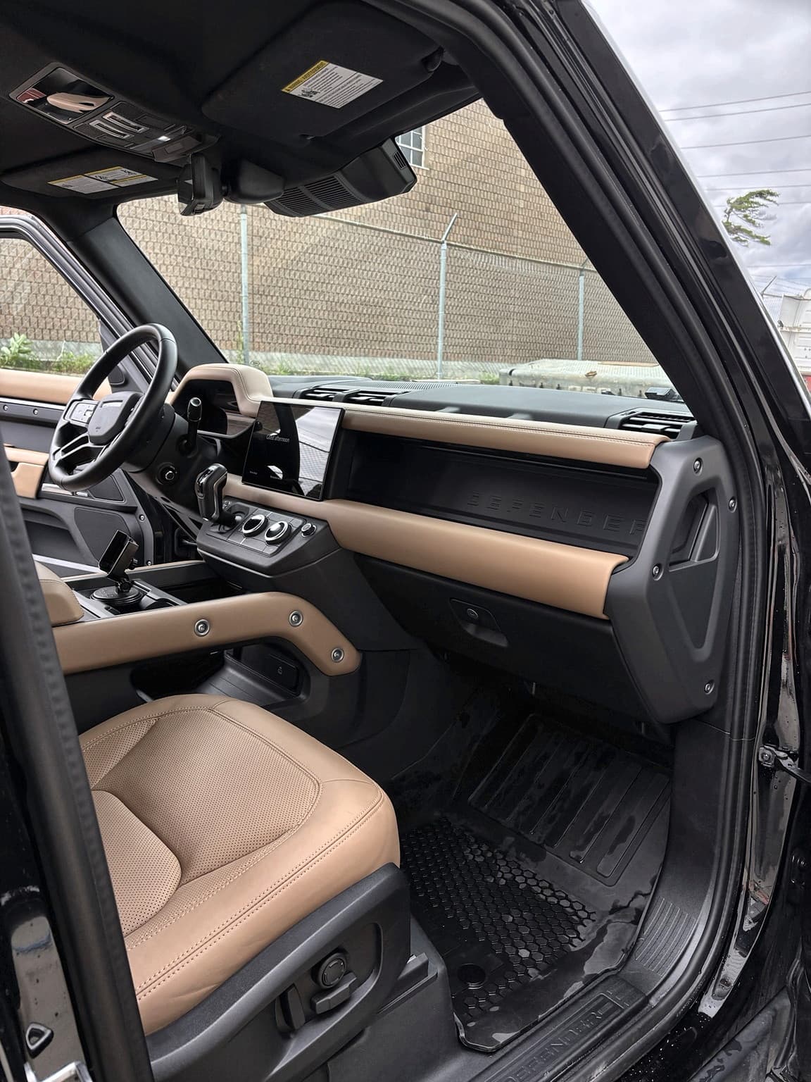 Land Rover Defender passenger-side interior after detailing