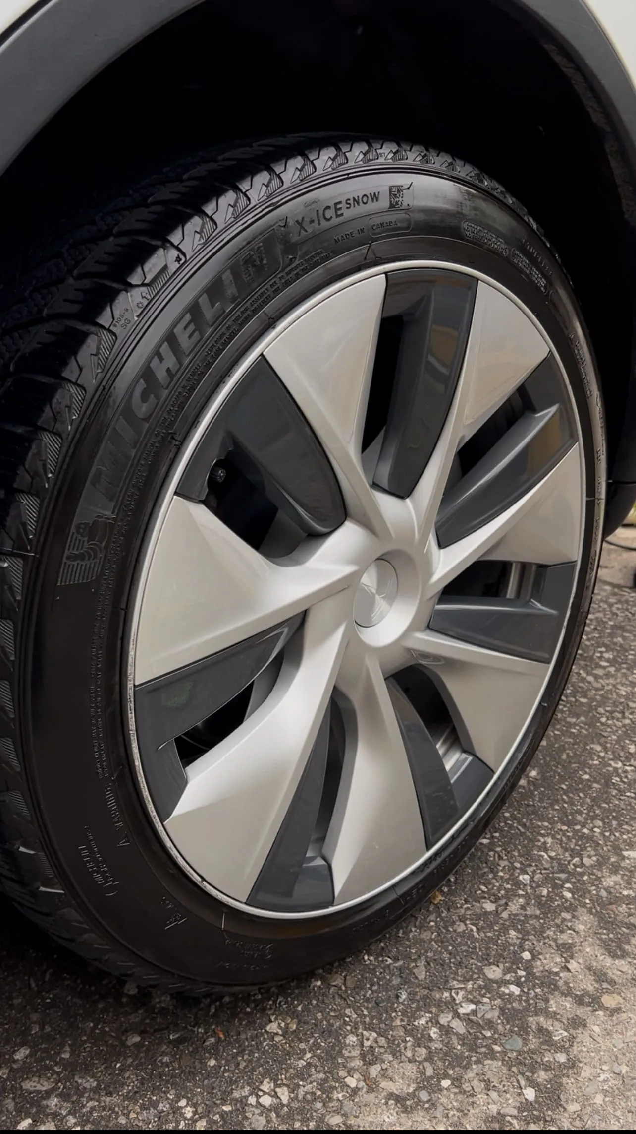 Tesla wheel after detailing by Soap N Shine